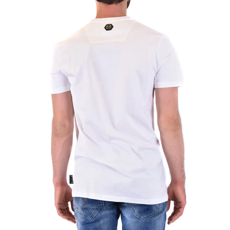 T-shirt en coton blanc Philipp Plein Homme B_41211 Découvrez