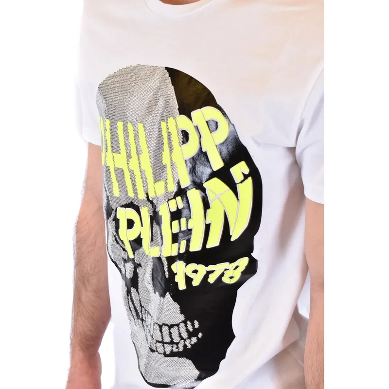 T-shirt en coton blanc Philipp Plein Homme B_41211 Découvrez
