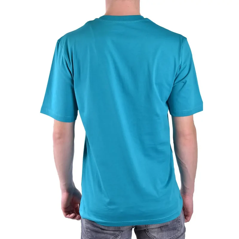 T-shirt Moschino Homme Coton Bleu Clair Col Rond Manches Courtes
