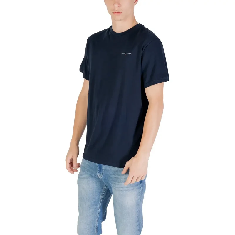 T-shirt pour Hommes Tommy Hilfiger Jeans Bleu Coton Biologique