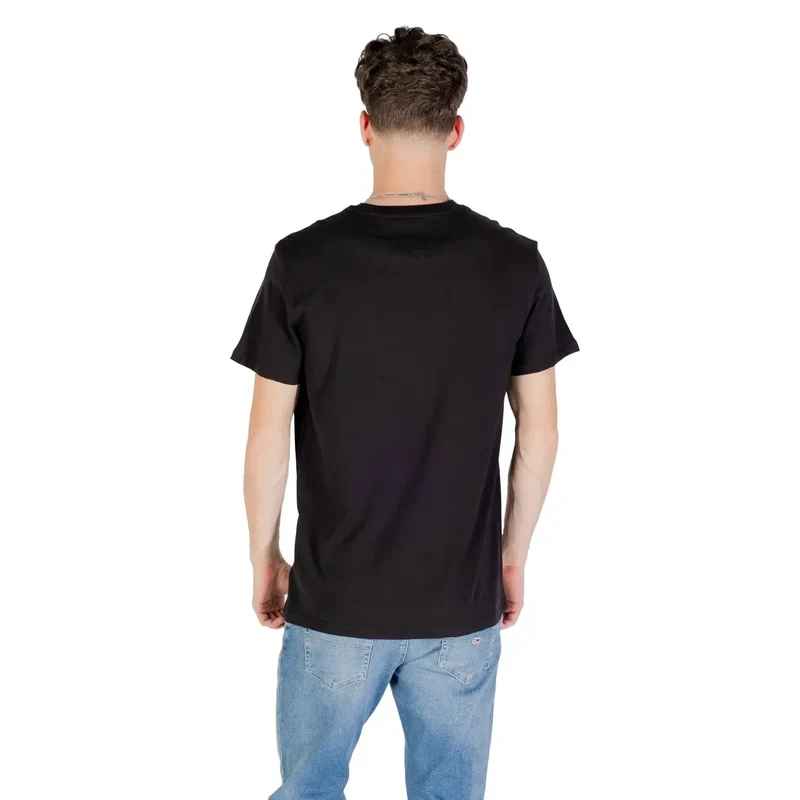 T-shirt pour Hommes Jeans Tommy Hilfiger Noir Coton Biologique Taille S