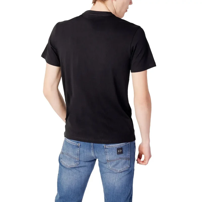 T-shirt pour homme Napapijri Noir Coton Col rond Manches courtes