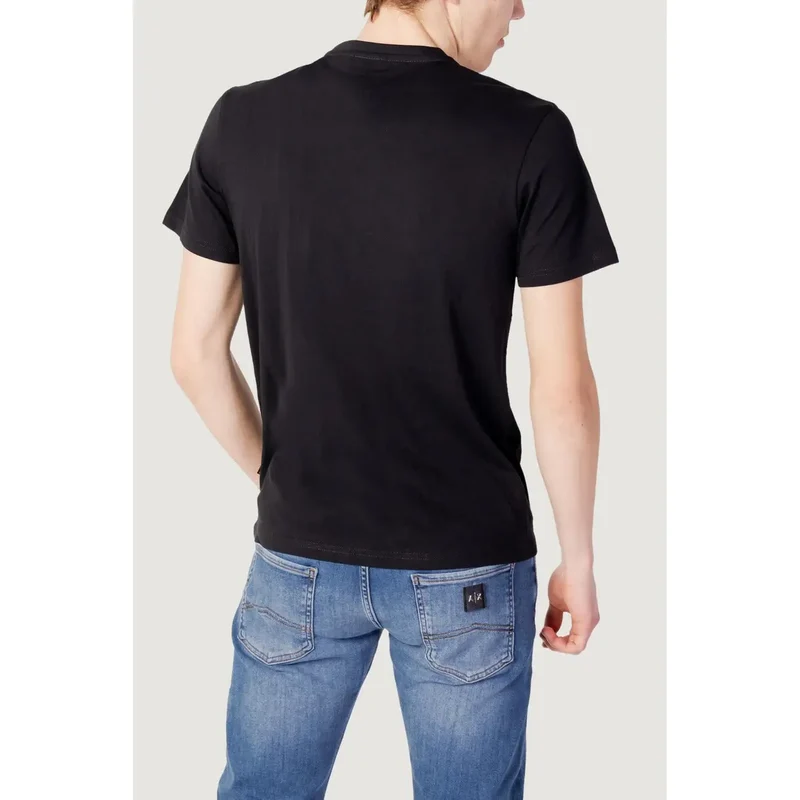 T-shirt pour homme Napapijri Noir Coton Col rond Manches courtes