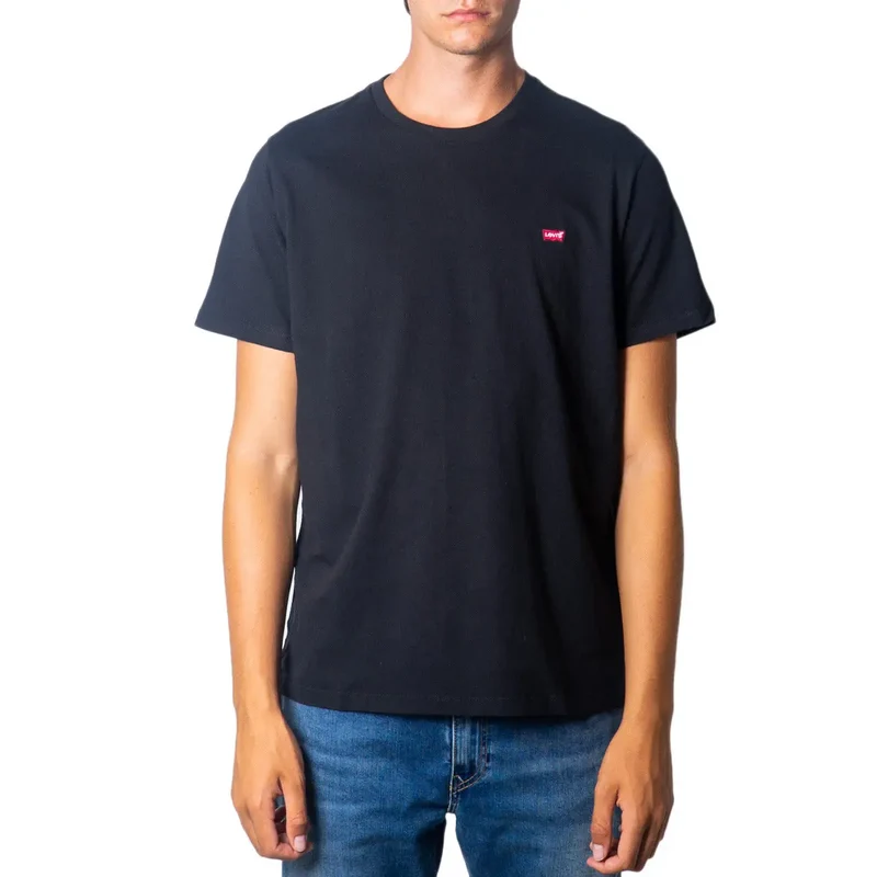 T-shirt pour hommes Levi’s blanc col rond manches courtes coton