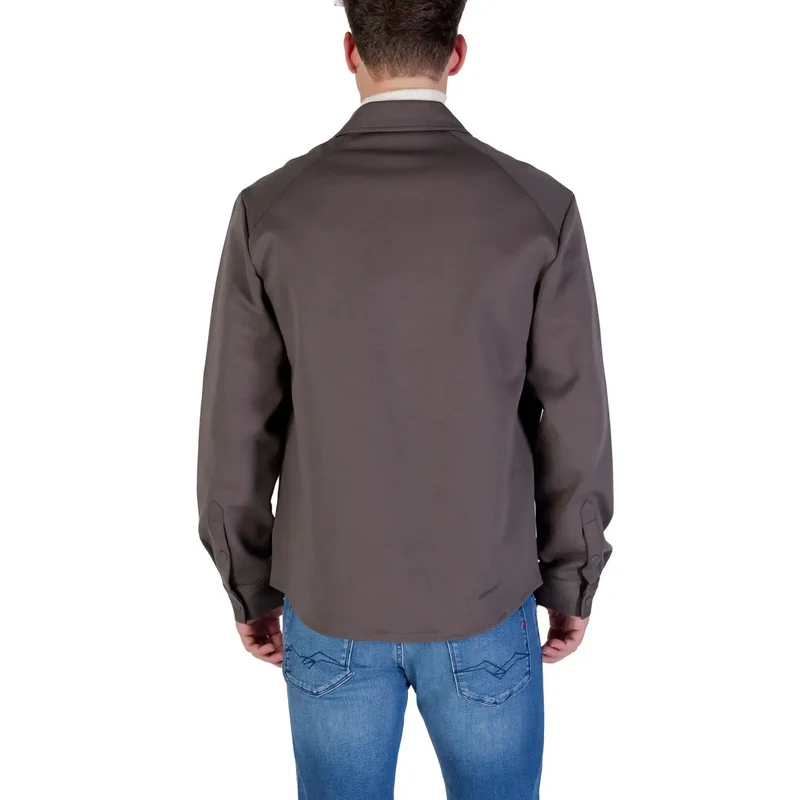Chemise Homme Antony Morato Coton Vert Manches Longues Classique
