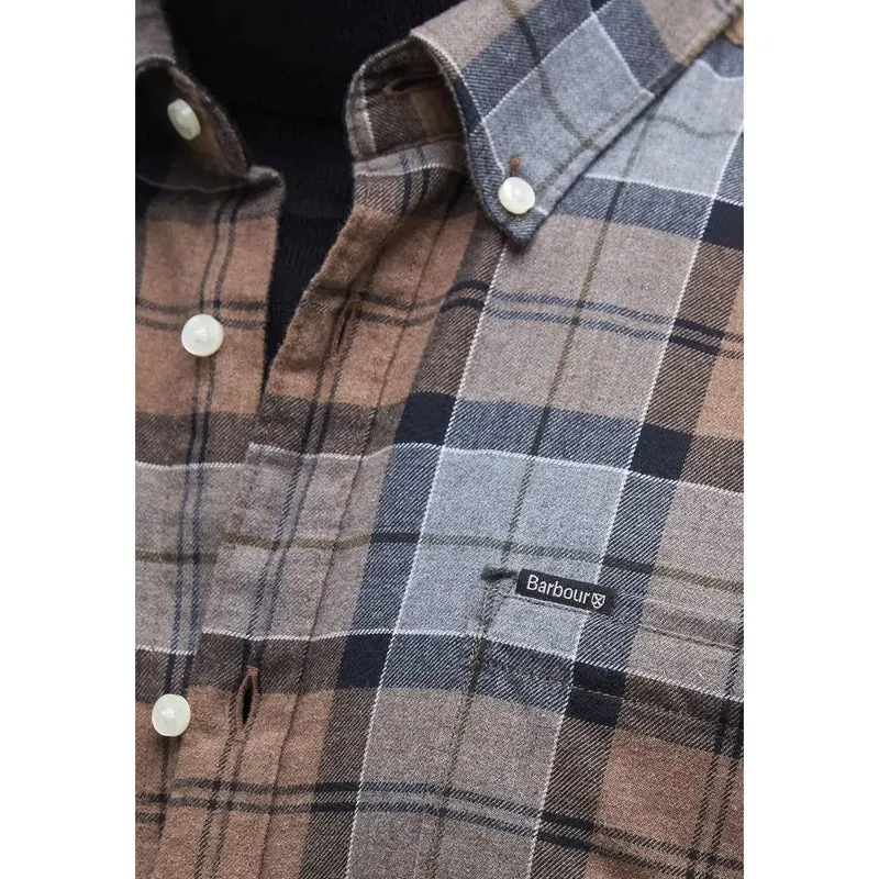 Chemise ajustée Portdown pour hommes Barbour en coton beige à carreaux