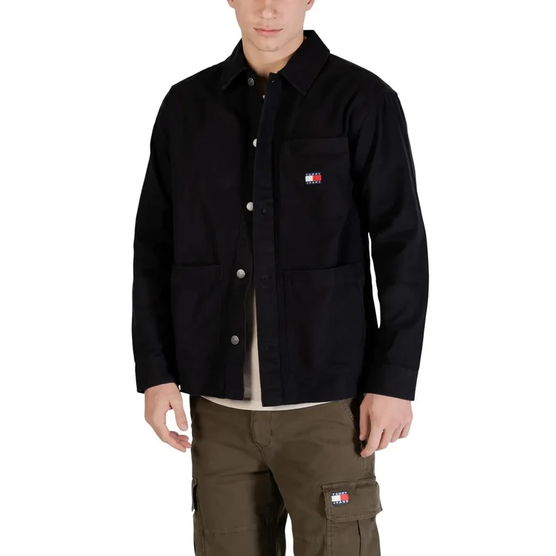 Chemise pour Hommes Jeans Tommy Hilfiger Noir Coton Biologique Taille S