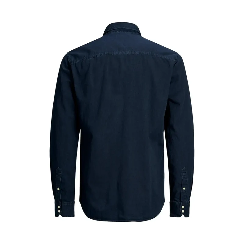 Chemise Homme Jack Jones Bleue Coton Manches Longues Classique JJESHERIDAN