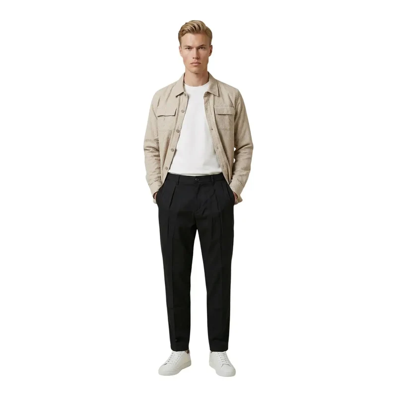 Chemise Homme Gianni Lupo Beige Géométrique Viscose GL1013TB