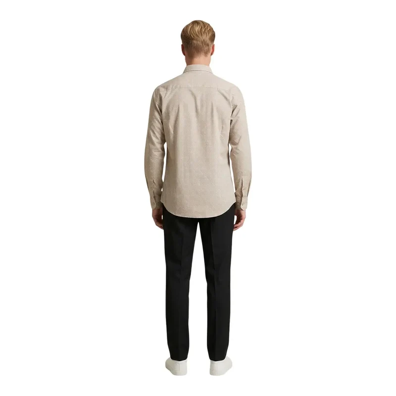 Chemise Homme Gianni Lupo Beige Géométrique Viscose GL1013TB
