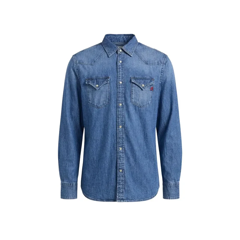 Chemise Replay Homme Bleu Clair Manches Longues Classique M4023T