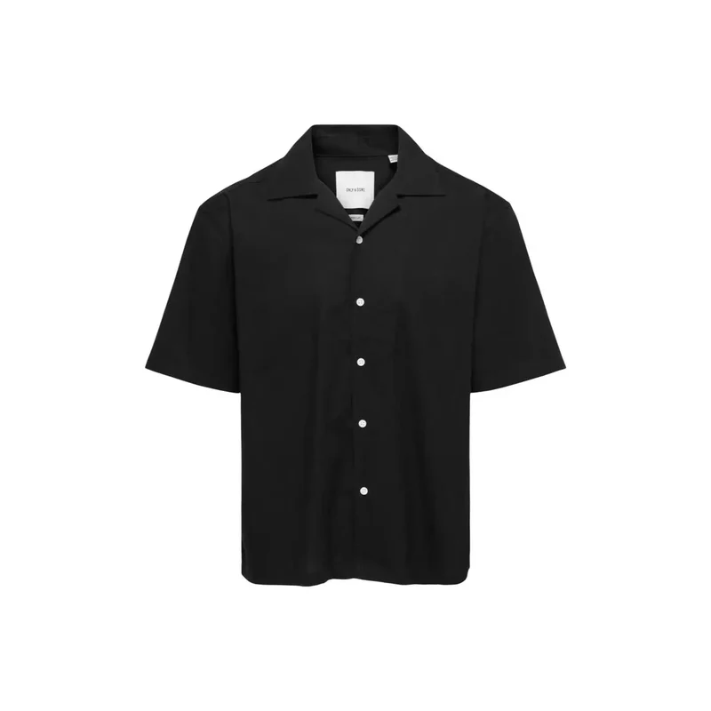 Chemise en coton vert à manches courtes pour hommes Only and Sons 22036358