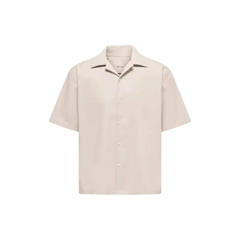 Chemise en coton vert à manches courtes pour hommes Only and Sons 22036358