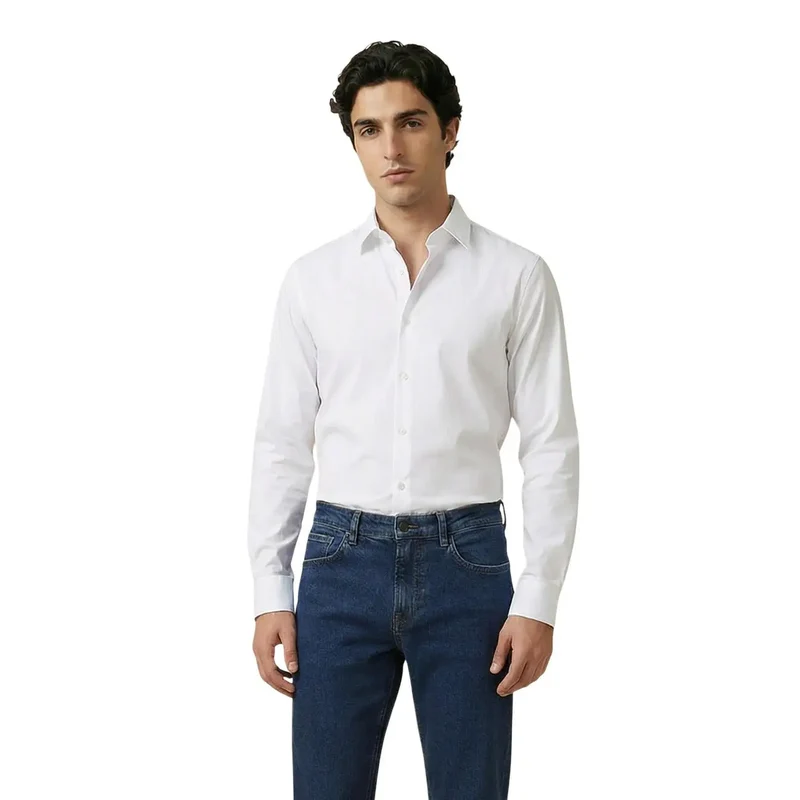 Chemise pour Homme Armani Exchange Blanche Manches Courtes Polyamide