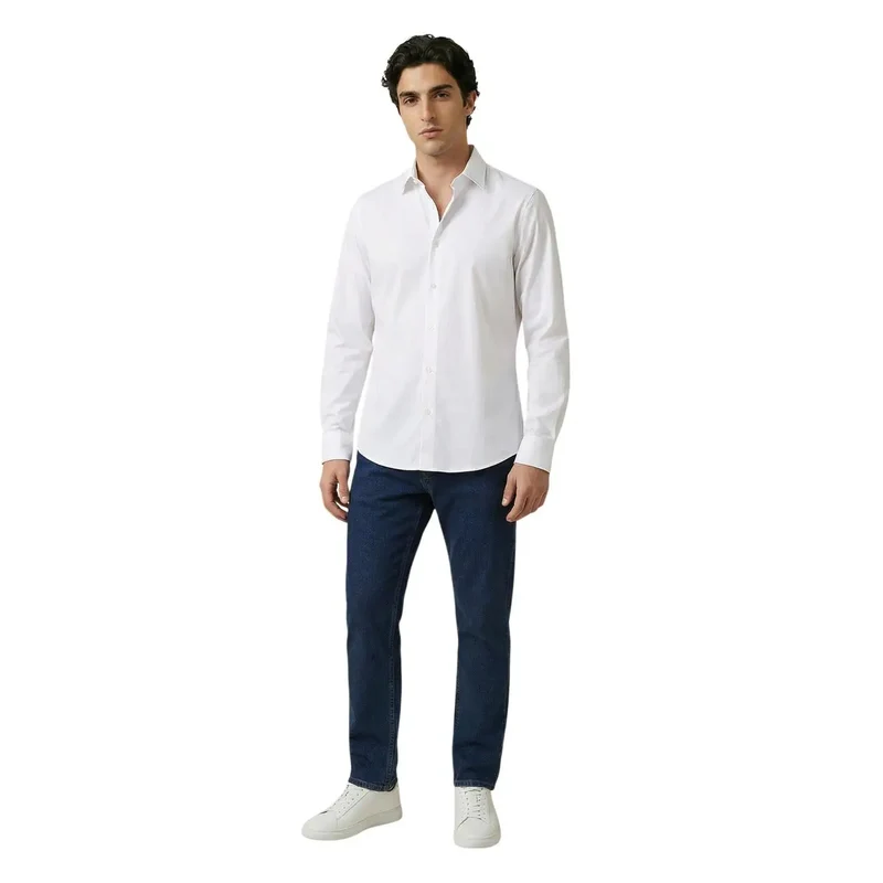 Chemise pour Homme Armani Exchange Blanche Manches Courtes Polyamide