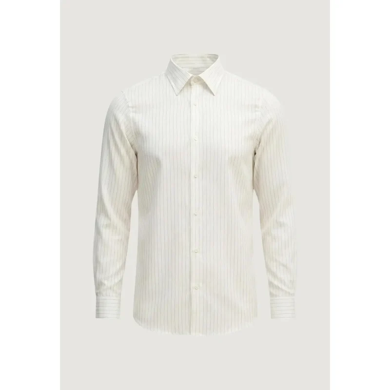 Chemise manches longues en viscose blanche pour hommes Armani Exchange