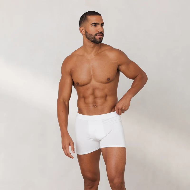 Boxers Luxe pour Homme (pack de 3) - Blanc