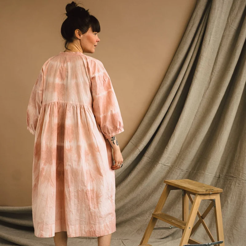 PATRON DE COUTURE PDF | Robe froncée zéro déchet | Birgitta Helmersson | A4 SEULEMENT