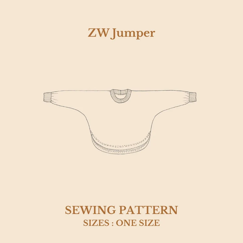 PATRON DE COUTURE PDF | Pull zéro déchet | Birgitta Helmersson | A4 SEULEMENT