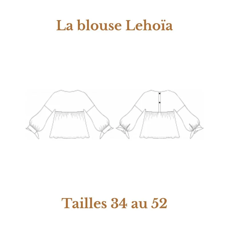 PATRON DE COUTURE PDF | Blouse Lehoïa | Cha’Coud | FRANÇAIS SEULEMENT