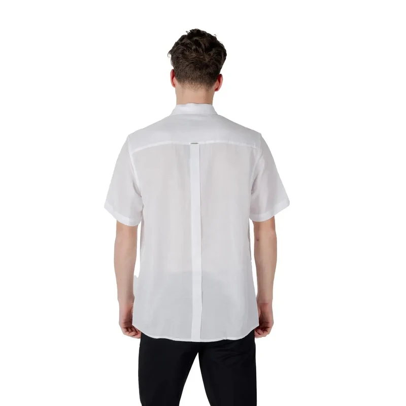 Chemise pour Homme Antony Morato Blanche en Lin Lyocell Manches Courtes