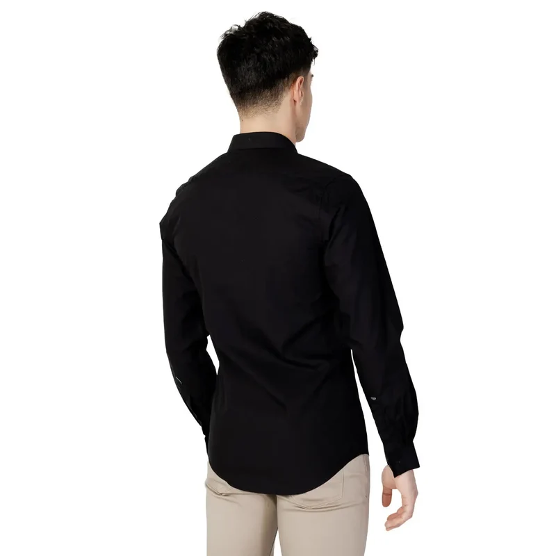Chemise pour Homme Antony Morato Noire Classique Manches Longues Coton