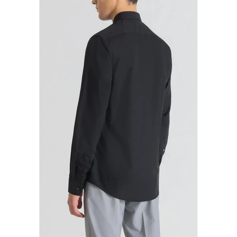Chemise pour Homme Antony Morato Noire Classique Manches Longues Coton