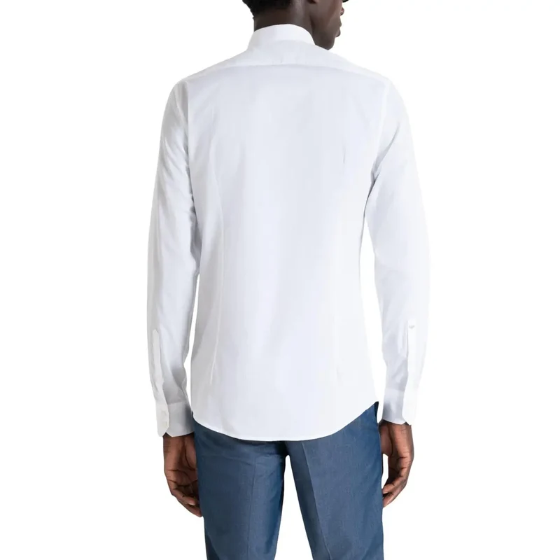 Chemise pour Homme Antony Morato Blanche en Coton Manches Longues Classique