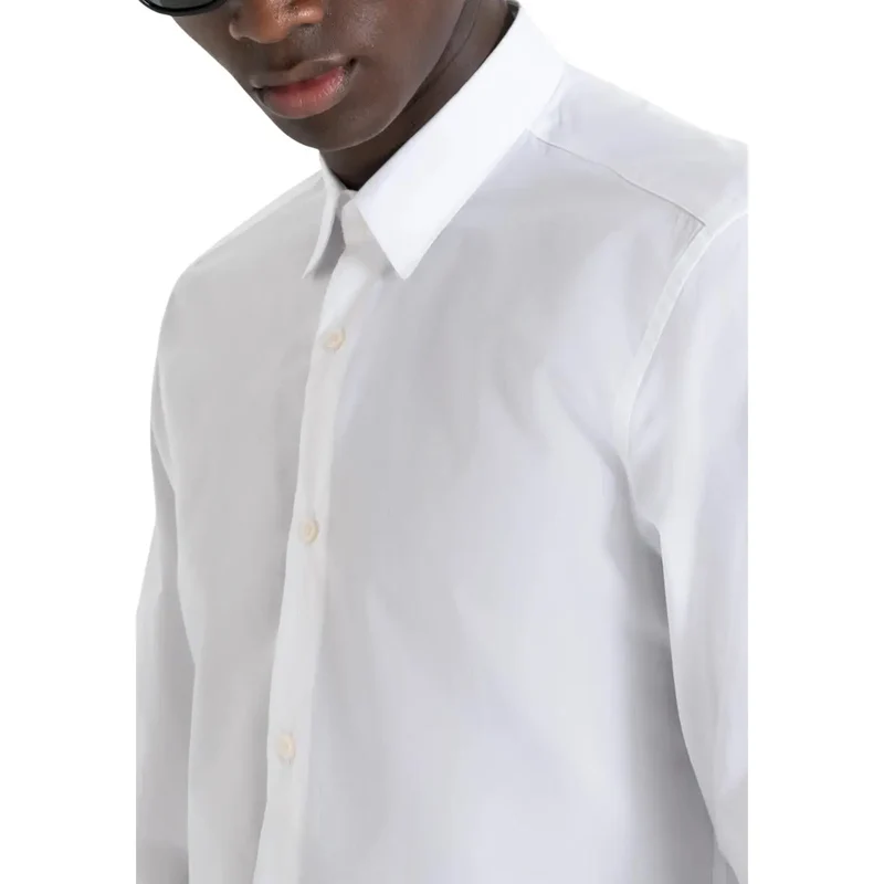 Chemise pour Homme Antony Morato Blanche en Coton Manches Longues Classique