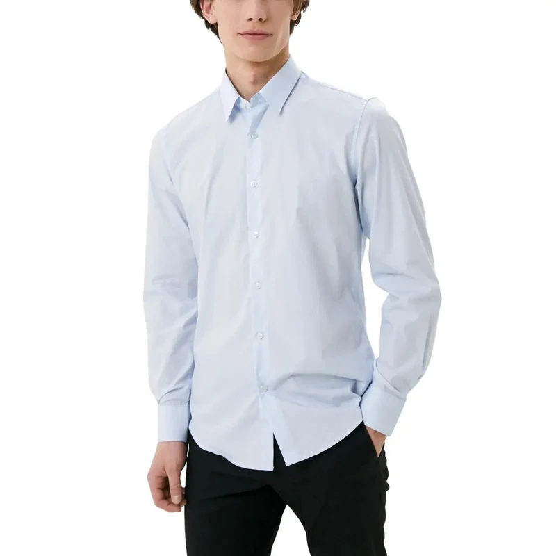 Chemise pour Homme Antony Morato Blanche en Coton Manches Longues Classique