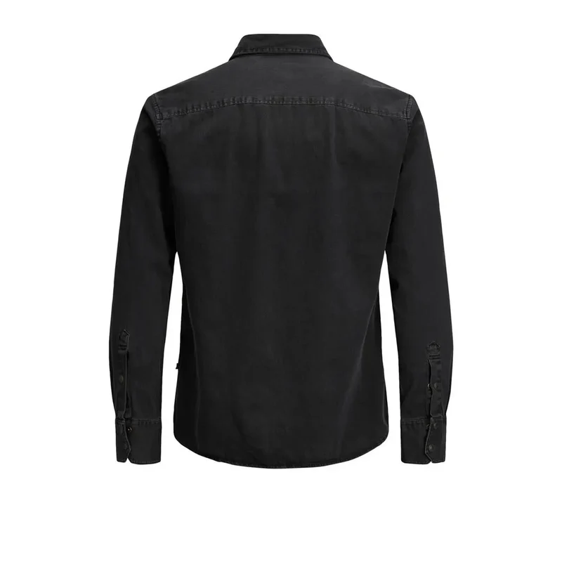 Chemise Homme Jack and Jones Noire Longue Classique Coton 12138115