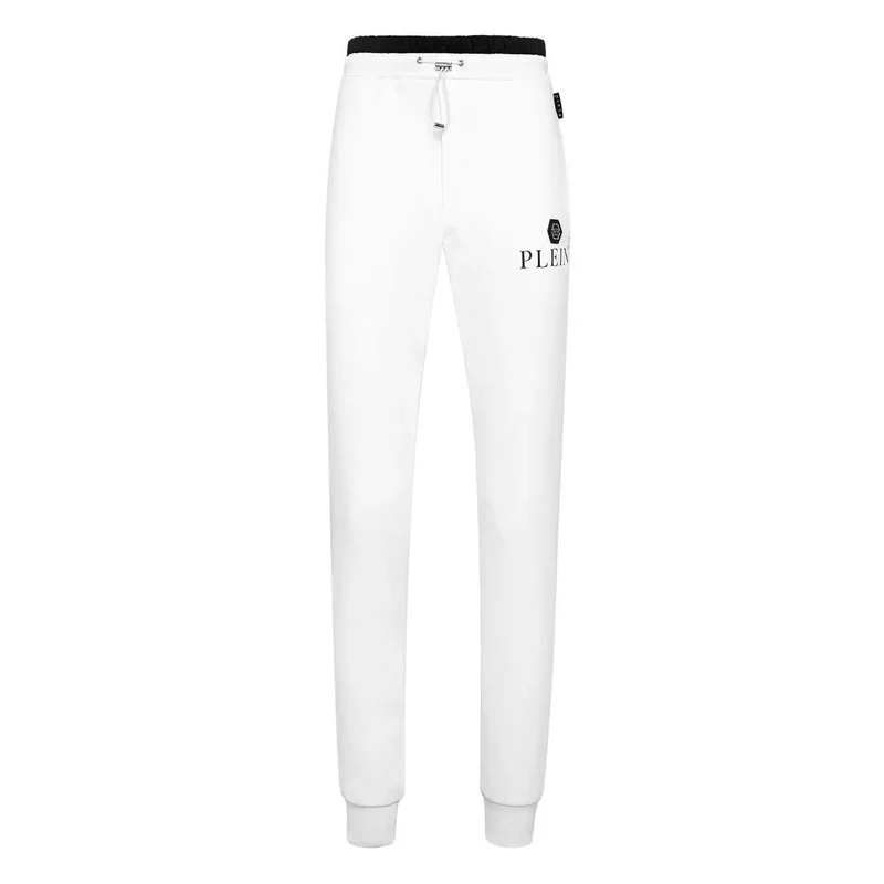 Pantalons Homme Philipp Plein Coton Blanc Printemps Été B44601