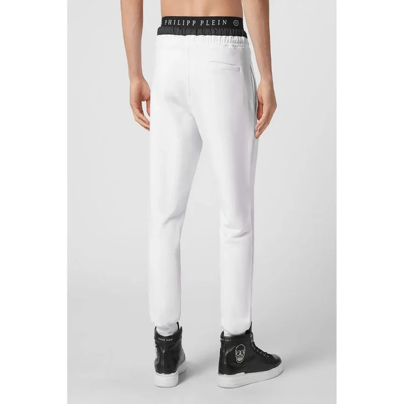 Pantalons Homme Philipp Plein Coton Blanc Printemps Été B44601