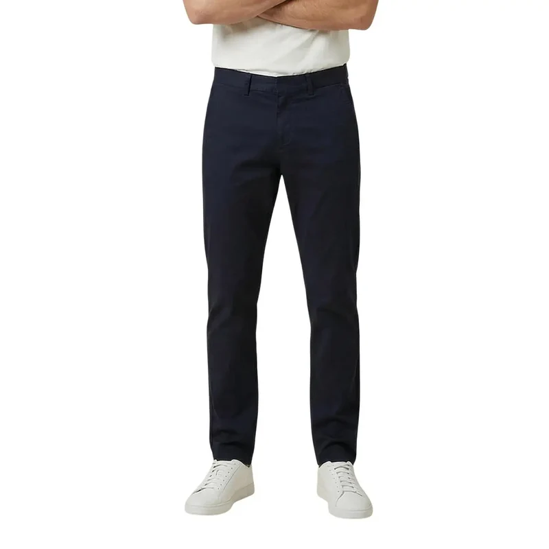 Pantalons Homme Beige Coton Élasthanne Printemps Été