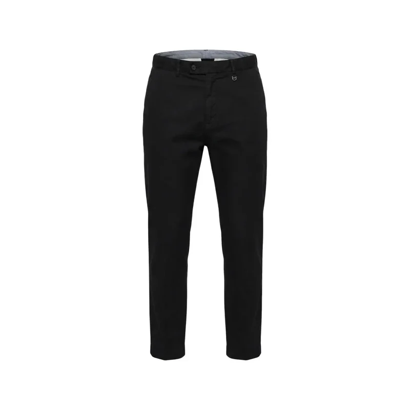 Pantalons en coton et lin noirs pour hommes Antony Morato MMTR00783