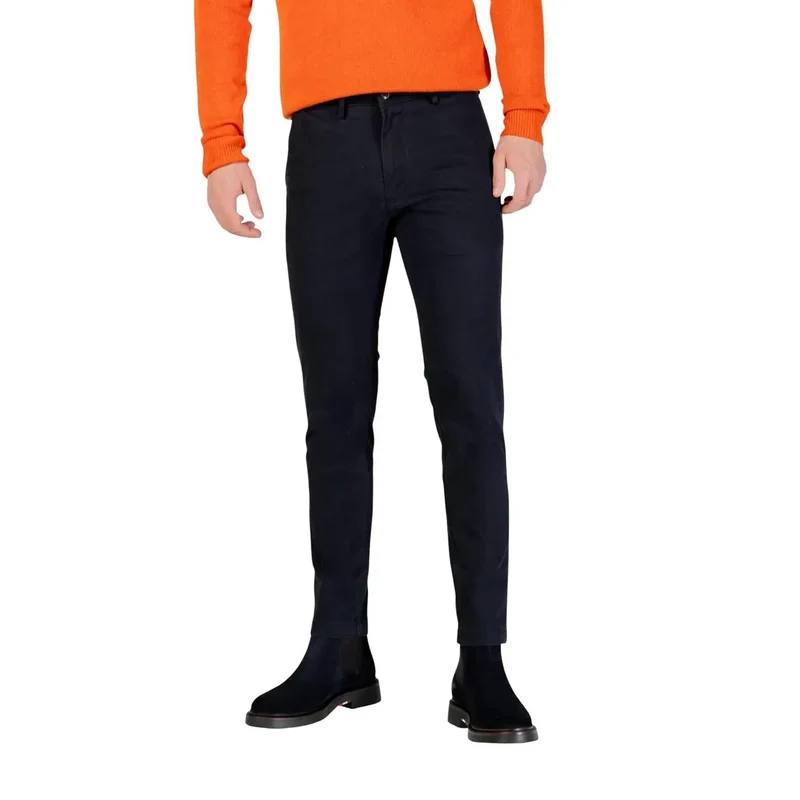 Pantalons en coton bleu pour hommes Borghese Automne Hiver Taille M