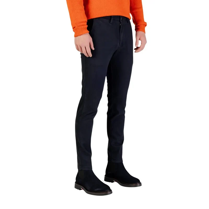 Pantalons en coton bleu pour hommes Borghese Automne Hiver Taille M