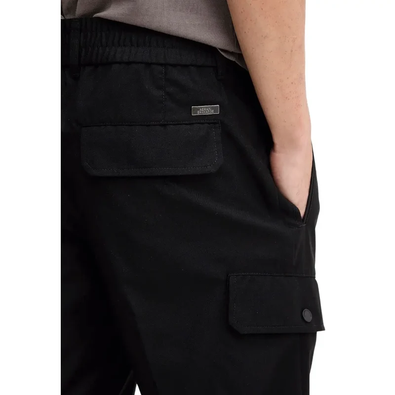 Pantalons pour Hommes Armani Exchange Noir Polyester Viscose