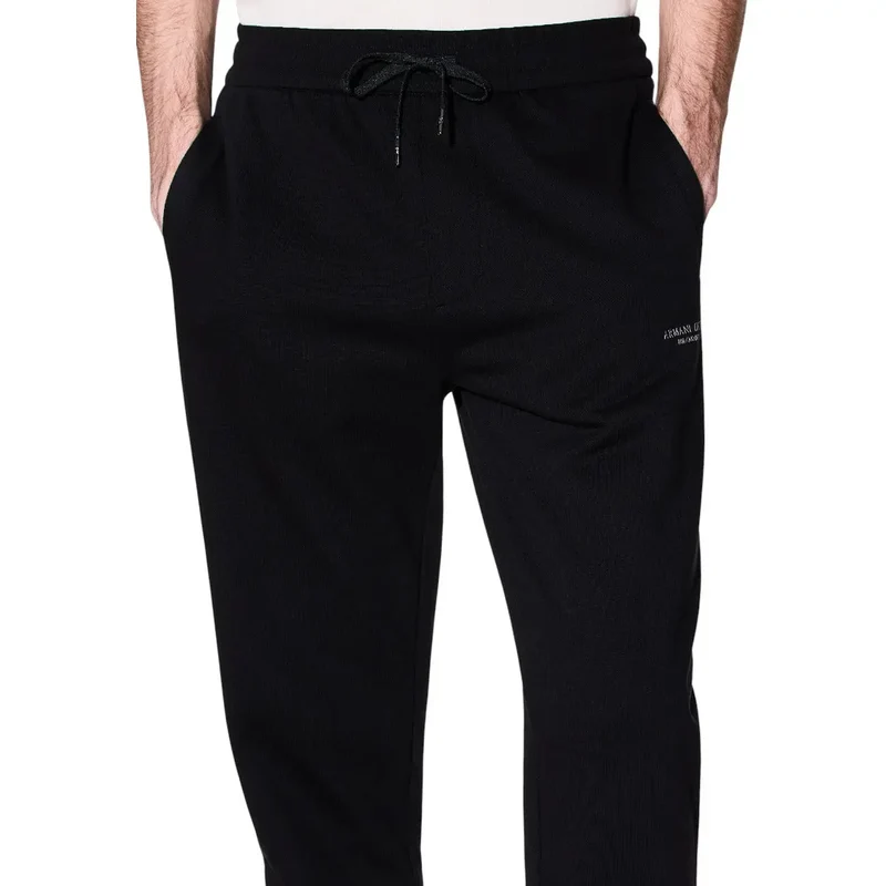 Pantalon Homme Armani Exchange Lacets Noir Coton XM001299