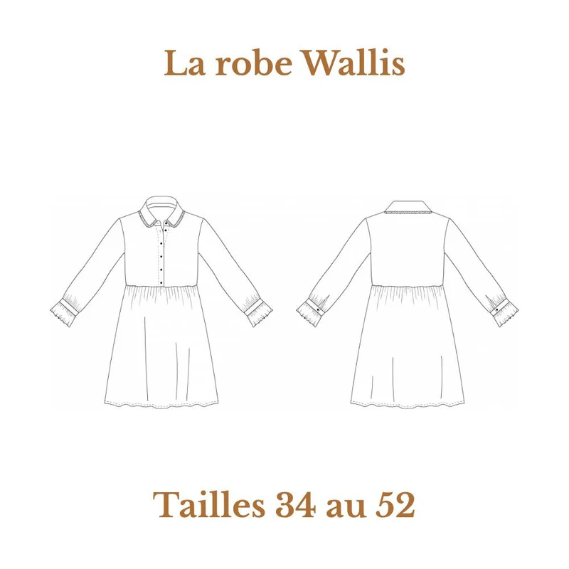 Patron de couture PDF | La Robe Wallis | Cha'Coud | BILINGUE (FR/EN)