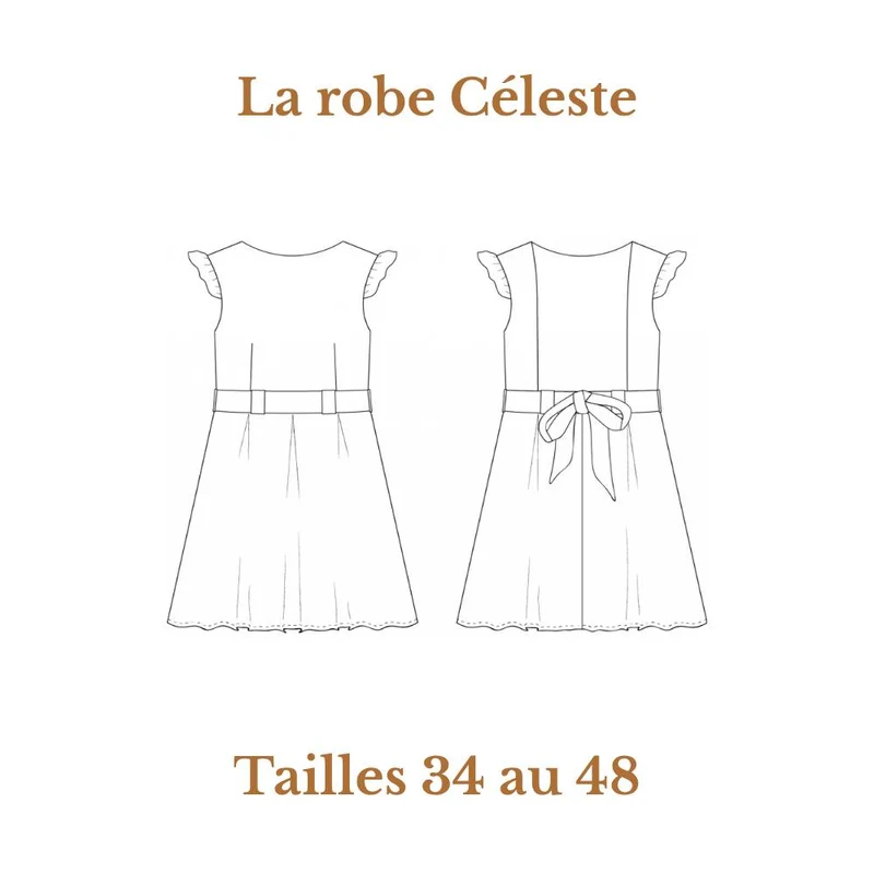 PATRON DE COUTURE PDF | Robe Céleste | Cha’Coud | BILINGUE (FR/EN)