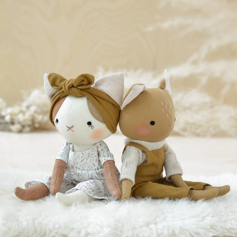 PATRON DE COUTURE PDF | Famille de poupées chats | Mes Petites Lunes