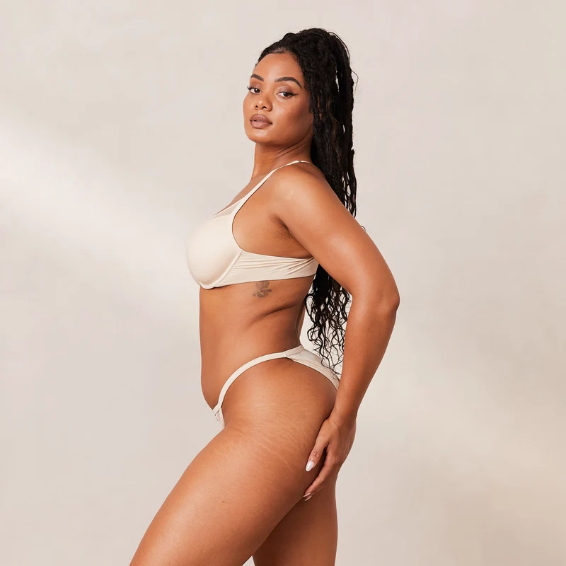 Classic Plunge T-shirt Soutien-Gorge - Latte