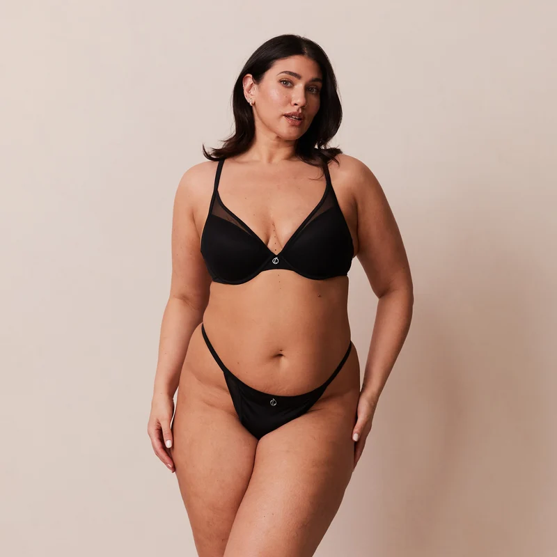 Classic Plunge T-shirt Soutien-Gorge - Noir