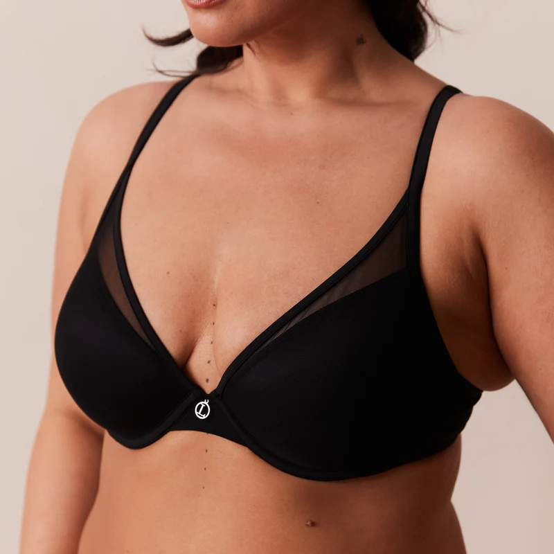 Classic Plunge T-shirt Soutien-Gorge - Noir
