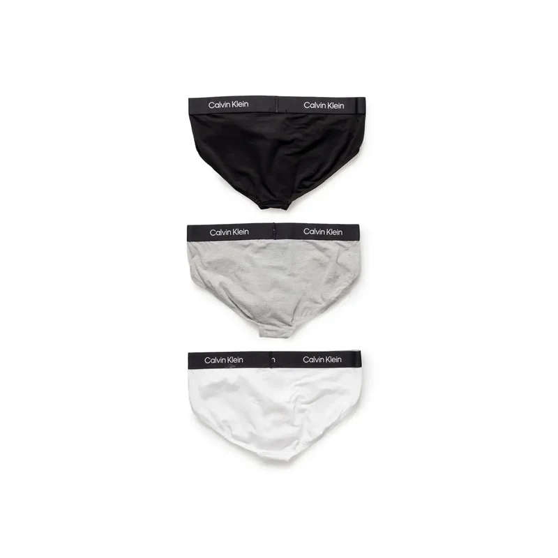 Calvin Klein Hommes Slip en Coton Blanc à Motif 000NB3527A