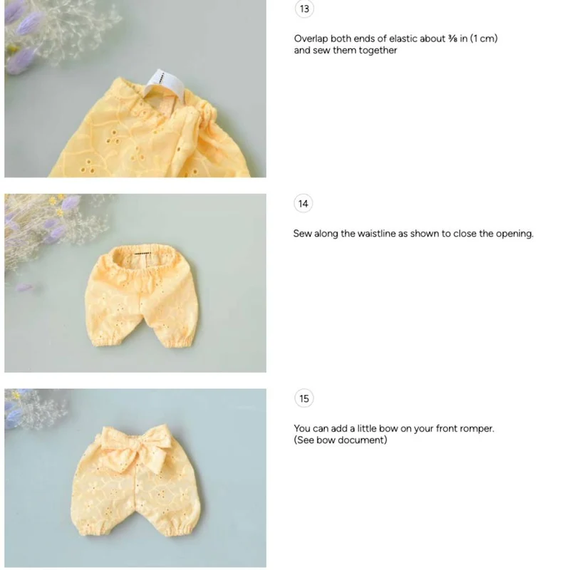 Patron de couture PDF | Poupée Fleur | Mes Petites Lunes | Français seulement