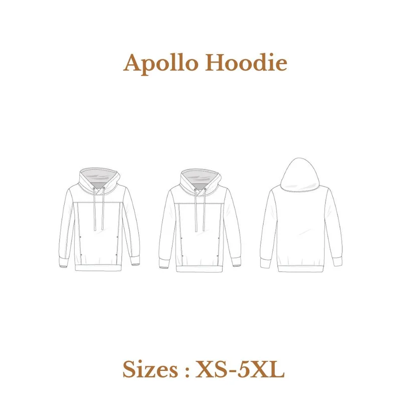 Patron de couture PDF | Coton ouaté à capuchon Apollo | SINCLAIR