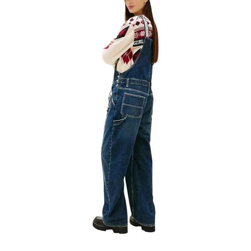 Combinaison pour femmes Tommy Hilfiger en coton bio bleu