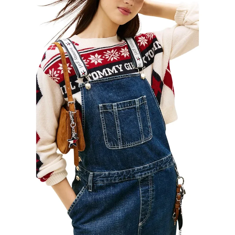 Combinaison pour femmes Tommy Hilfiger en coton bio bleu